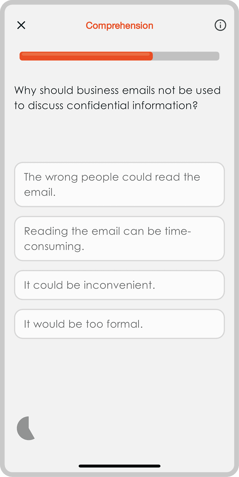 Comprehension Quizzes screenshot
