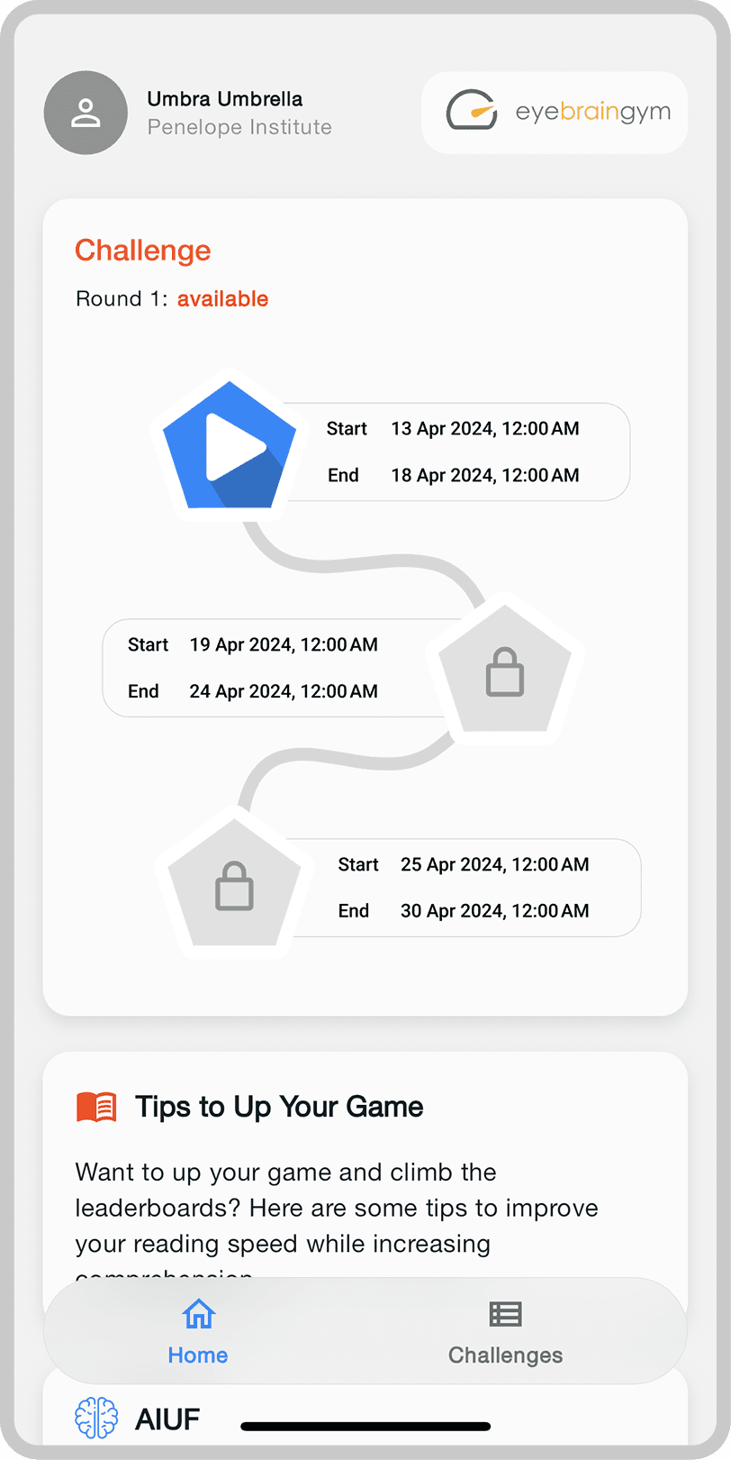 Live Dashboard screenshot